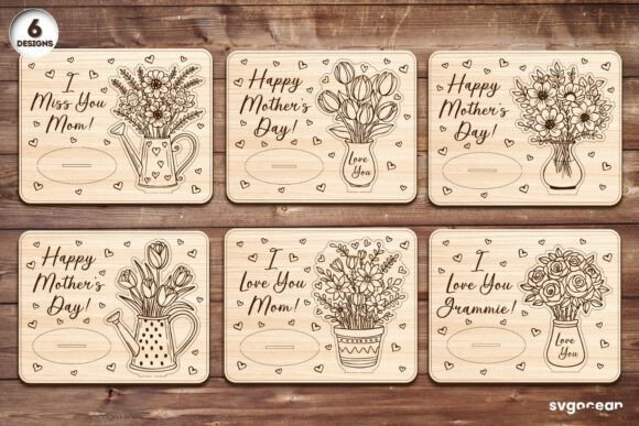 Paquete De Tarjetas Desplegables Para El Dia De La Madre Creativo Digital